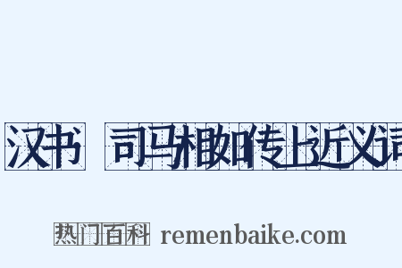 汉书·司马相如传上近义词是什么意思的图片